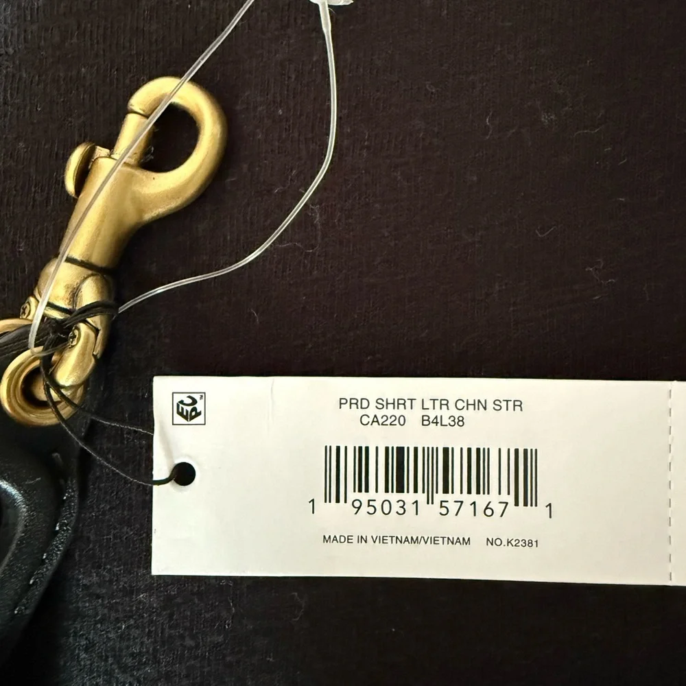 COACH Rainbow Leather Covered Short Chain Strap - Picture 2 of 6